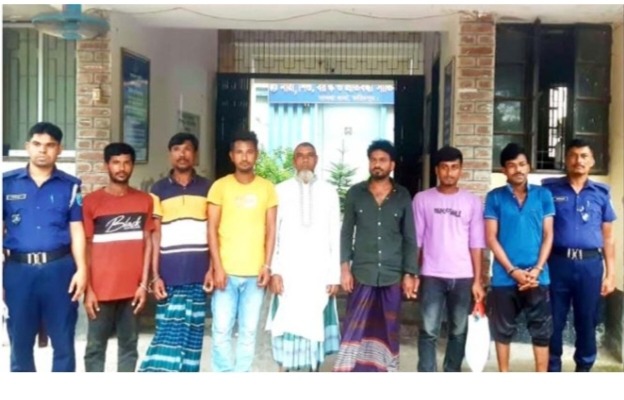 সালথায় ওয়ারেন্টভুক্ত ৭ জন আসামিকে গ্রেফতার করেছে সালথা থানা পুলিশ