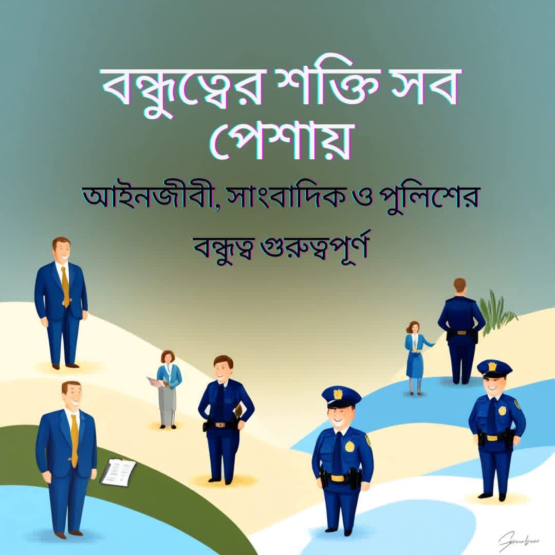 আইনজীবী-সাংবাদিক-পুলিশ পেশায় বন্ধুত্বের অনন্য সেতুবন্ধন
