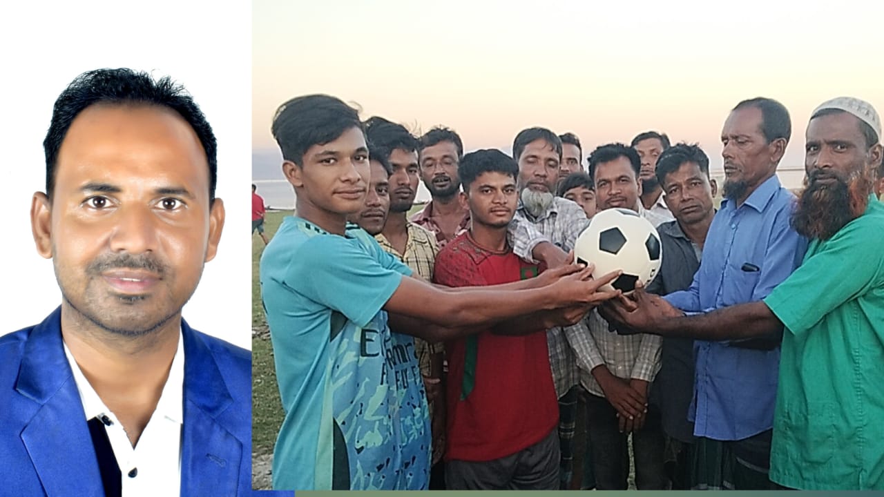 তরুণ সমাজকে খেলাধুলায় ফিরিয়ে আনতে সেলিম মুন্নার ফুটবল উপহার