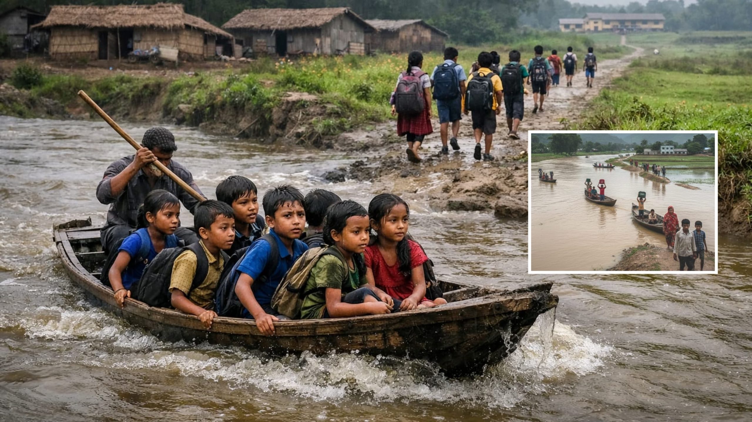 স্কুল না থাকায় প্রাথমিক শিক্ষায় পিছিয়ে বান্দ্রা গ্রামের শিশুরা