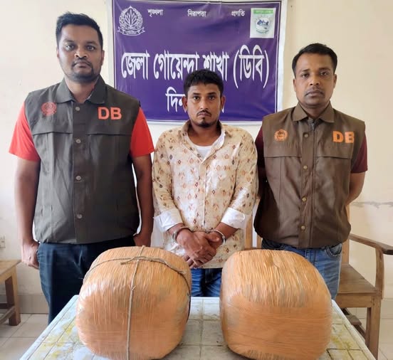 ১০ কেজি গাঁজাসহ এক মাদক কারবারি গ্রেফতার