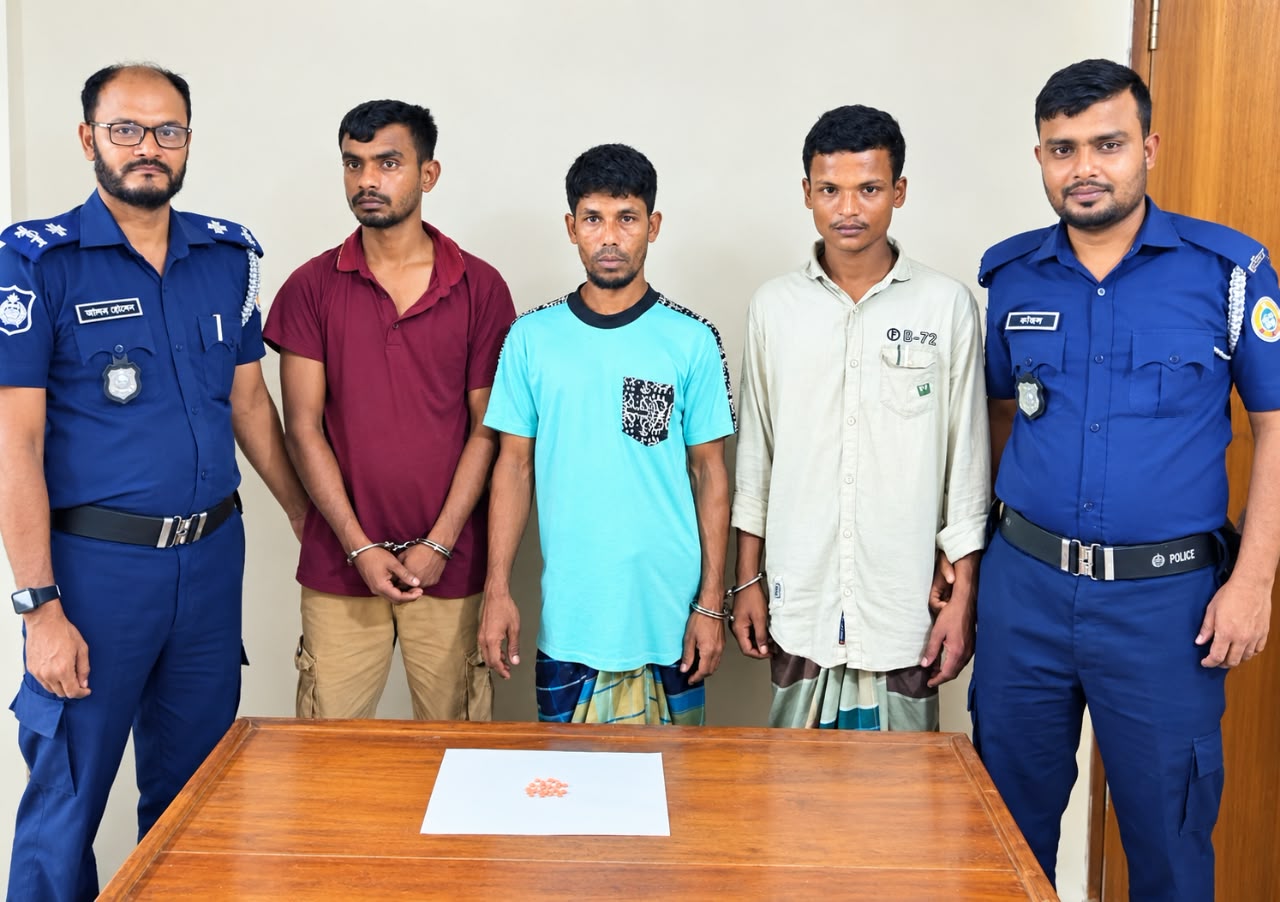 ভোলায় পুলিশের বিশেষ অ্যাকশন: নগদ টাকাসহ ইয়াবা সিন্ডিকেটের ৬ সদস্য গ্রেফতার
