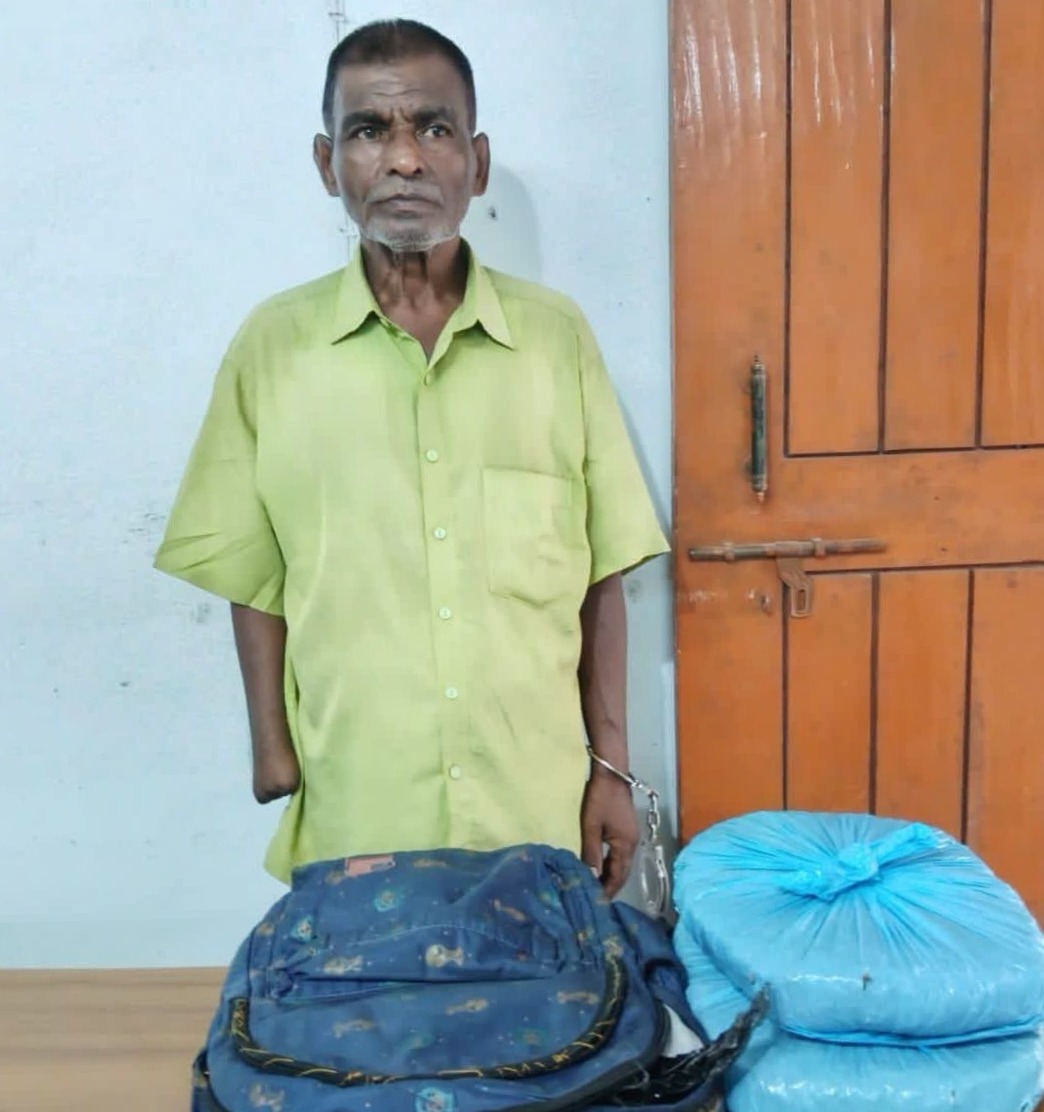 সিলেটের দক্ষিণ সুরমায় ২ কেজি গাঁজাসহ এক মাদক ব্যবসায়ী গ্রেফতার