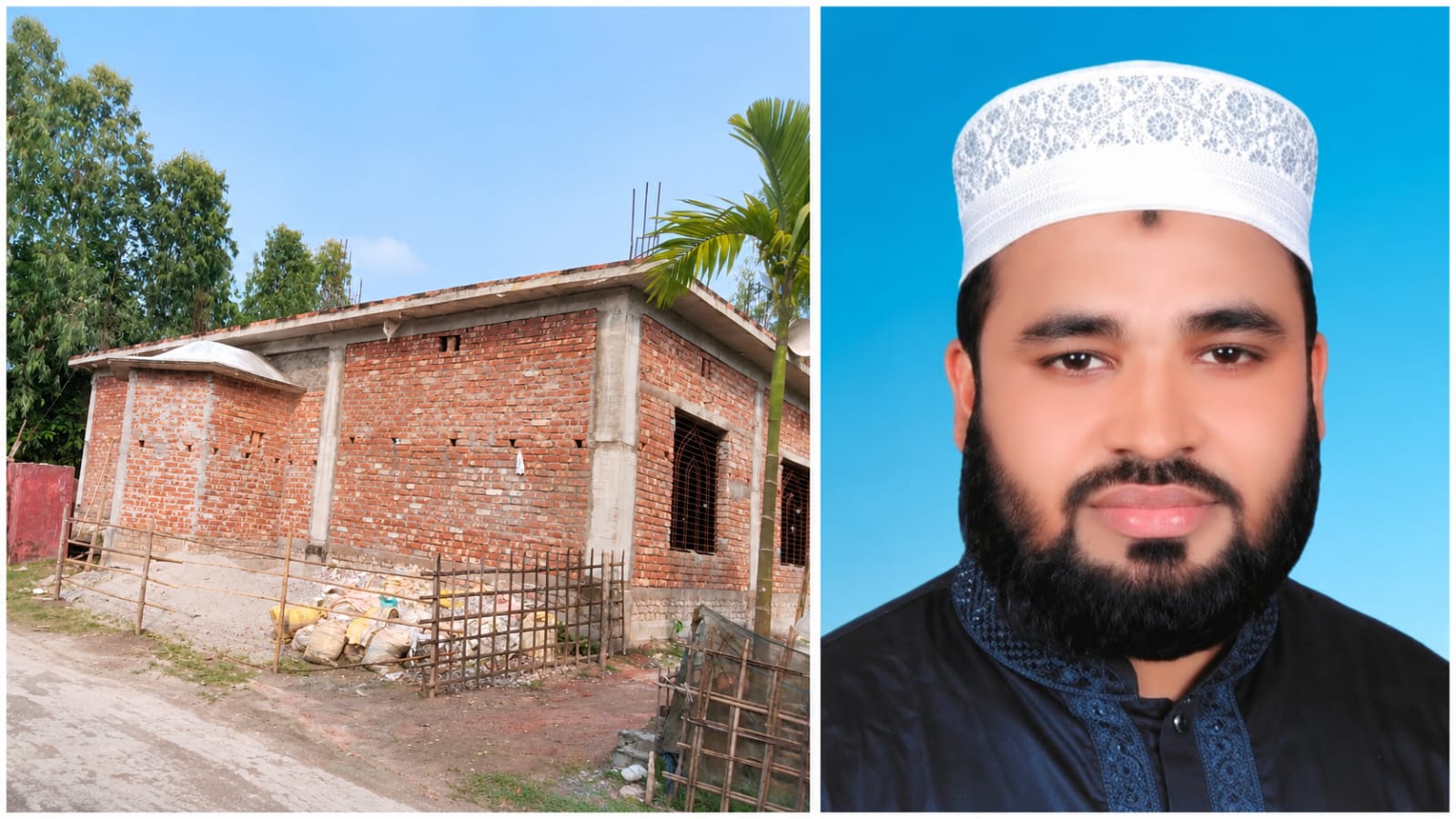 মধ্য মমিনগঞ্জ জামে মসজিদের মেহরাবের টাইলস দিলেন হাজী সোহেল
